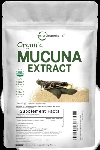 Micro Ingredients Organic Mucuna Pruriens Extract Powder,1 Pound (908 Servings) Micro Ingredients uk supplements