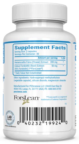 PEScience Forskolin Capsules, 95% Pure Forskolin Extract, Patented ForsLean, 60 Count PEScience uk supplements