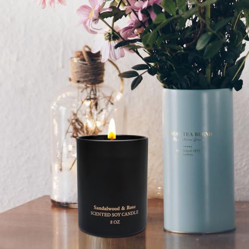 Sandalwood Rose Scented Candles, Christmas Birthday Candle Gifts for Women, Best Friends Kelly's Custom Candles uk supplements