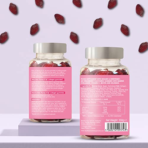 Beauty & Co Collagen Gummies by - 120 Marine Collagen Gummies with Biotin, Vitamin C & Selenium (120) Beauty & Co uk supplements