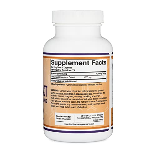 Cissus Quadrangularis Super Extract, 150 Capsules, Manufactured in The USA, Dietary Double Wood Supplements uk supplements