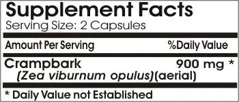 PureControl Supplements Crampbark Cramp Bark 900mg // 90 Capsules // Pure PureControl Supplements uk supplements