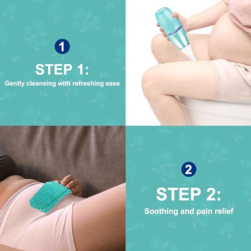 Peri Bottle Postpartum Portable Bidet - Perineal Bottle with 1 Ice Pack, Upside Down Squirt Bottle TheGreen uk supplements