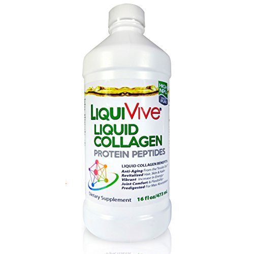 LiquiVive Liquid Collagen Protein Peptides Concentrate | Pure Hydrolyzed Super Multi Collagen Life Miracle uk supplements