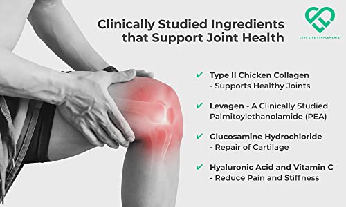 Love Life Supplements Joint Support with Levagen® (Palmitoylethanolamide) + UC-II® LOVE LIFE SUPPLEMENTS uk supplements