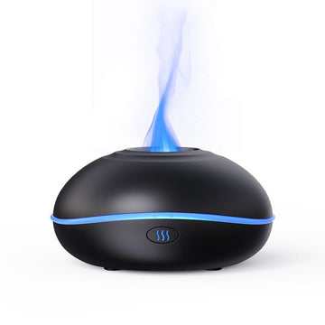 USB Oil Diffuser LED Flame Diffuser Humidifier Ultrasonic USB Flame Humidifier Essential Oil Generic uk supplements