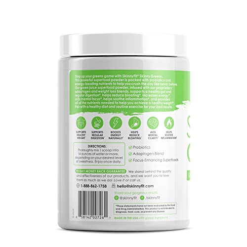 SkinnyFit Mango Splash Skinny Greens, Green Juice Superfood Powder, Natural Energy SkinnyFit uk supplements