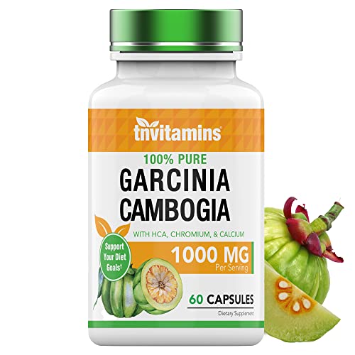 tnvitamins Garcinia Cambogia Extract Capsules (1000 MG x 60 Pills) with HCA & Chromium tnvitamins uk supplements