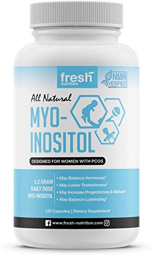 Myo-Inositol - PCOS - 2200mg Strongest NMR Verified - 120 High Potency Powder Fresh Nutrition uk supplements