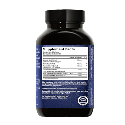 HUM Mighty Night Nighttime Sleep Supplement for Skin Care, CoQ10, Valerian Root & Ferulic Acid to Support Cell Turnover, Skin Vitamins for Women and Men, Overnight Beauty Vitamins, 60 Vegan Softgels HUM uk supplements