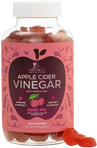 Vegan Apple Cider Vinegar Gummies | Max Strength 1000mg | Gelatin-Free, Vegan, Non-GMO Nature's Nutrition uk supplements