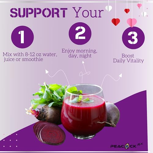 Peacock Max Superfoods Blend Immunity Support Vegan Gluten Free (Beets Nitric Oxide B12 Powder) Peacock Max uk supplements