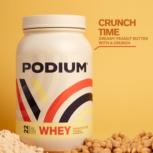 Podium Nutrition, Whey Protein Powder, Peanut Butter Crunch, 22 Servings, 27g of Whey Podium Nutrition uk supplements