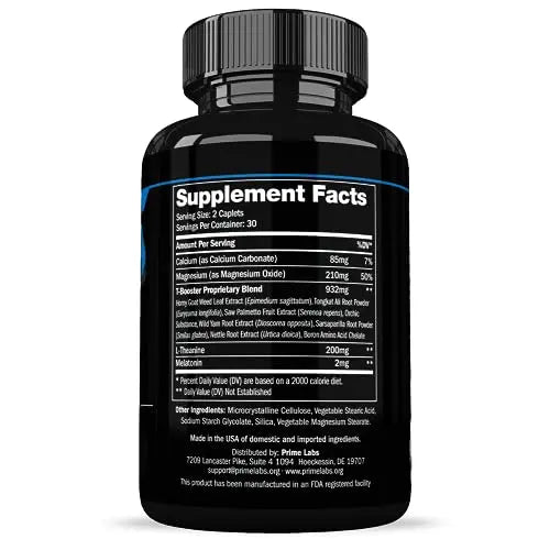 Prime Labs Night Duty - Nighttime Testosterone Booster & Sleep Support - PM Rest & Muscle Recovery Supplements - 60 Count Prime Labs uk supplements