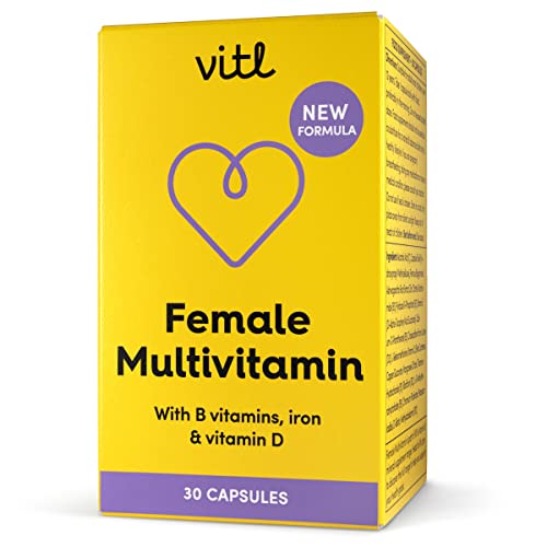 Vitl Female Multivitamin & Minerals Supplement - 30 Vegan Capsules - 21 Essential Active VITL uk supplements