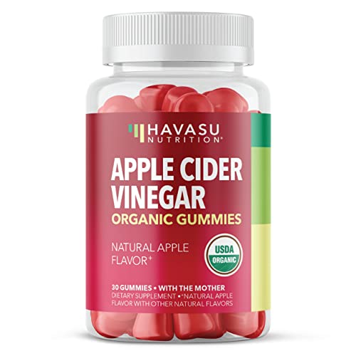 HAVASU NUTRITION Organic Apple Cider Vinegar Gummies with The Mother | Metabolism Stomach Control & Energy Support | Vegan & Non-GMO Natural Apple Flavor | 30 Count HAVASU NUTRITION uk supplements