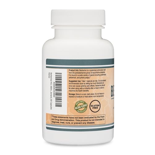 Berberine Supplement 500mg, 60 Capsules (Third Party Tested, Manufactured in The USA Double Wood Supplements uk supplements