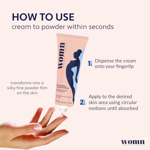 womn Intimate Comfort DRY & FRESH LIQUID POWDER – talc-free liquid body powder against moisture womn uk supplements