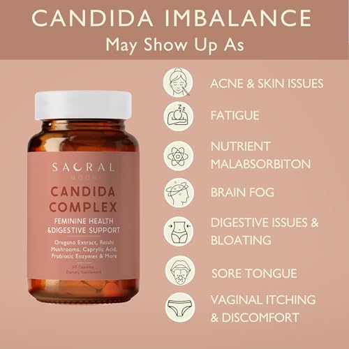 SACRALMOON Candida Cleanse - 8 Cleansing Ingredients for Digestive Support and Feminine Care SACRALMOON uk supplements