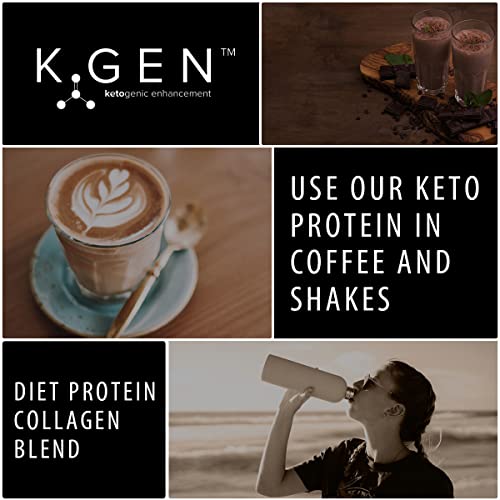 K-GEN™ Keto Collagen Protein Powder Natural Multi Collagen Chocolate Blend, Coconut MCT Vitamin C+B6 K GEN ketogenic enhancement uk supplements