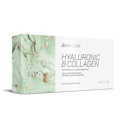 BioTechUSA Hyaluronic&Collagen, Food Supplement Capsules containing Collagen, hyaluronic Acid BioTechUSA uk supplements