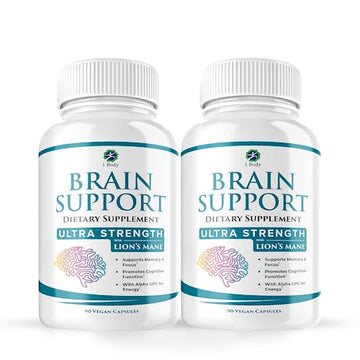 1 Body Brain Support: Twin Pack - 90 Capsules Each - Alpha GPC 1 Body uk supplements