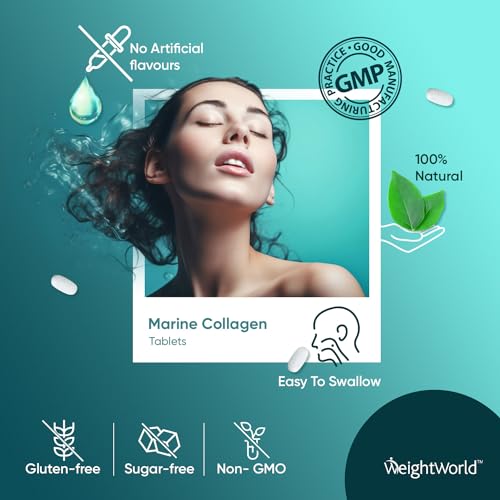 Hydrolysed Marine Collagen Tablets 1800mg - Collagen Supplements for Skin, Hair, and Slumber- for Men & Women WeightWorld uk supplements