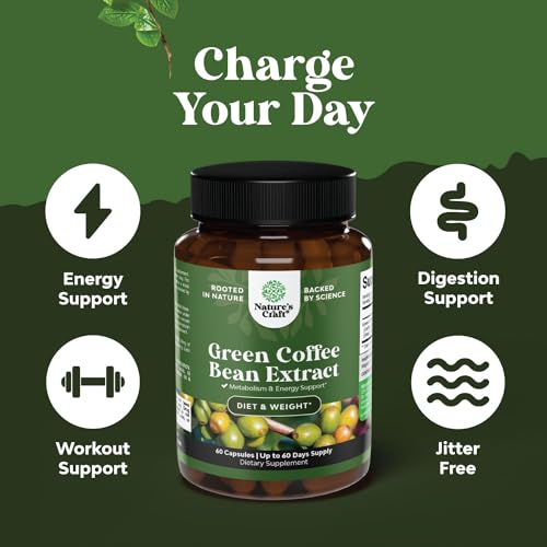 Green Coffee Bean Extract for Weight Loss Dietary Supplement Maximum Strength Vitamins Natures Craft uk supplements