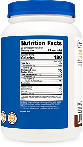 Nutricost Meal Replacement Shake Powder (Chocolate), 30 Servings - Protein, Non-GMO Nutricost uk supplements