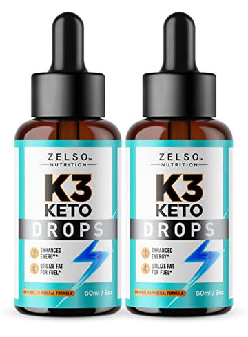 (2 Pack) K3 Keto Drops for Weight Loss - Fat Burner & Metabolism Booster | Advanced Keto ZELSO uk supplements