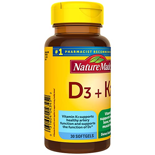 Nature Made Vitamin D3 K2, 5000 IU (125 mcg) Vitamin D, Dietary Supplement for Bone Nature Made uk supplements