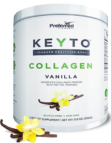 Keto Collagen Protein Powder with MCT Oil – Keto and Paleo Friendly Grass Fed Preferred Elements uk supplements