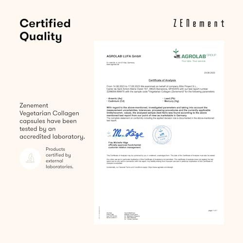 Vegetarian Collagen, from Organic Eggshell Membrane, 120 Capsules | with Glucosamine, Chondroitin, Hyaluronic Acid and Plant Extracts Zenement uk supplements