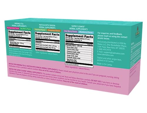 Lakma 14 Day Cleanse Kit Green Tea - 42 Tea Bags HYLEYS uk supplements