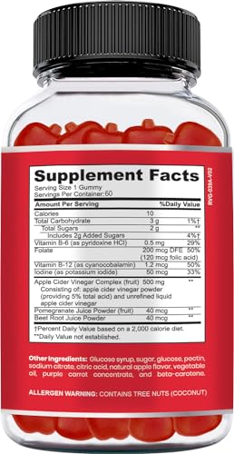 NUELATION Apple Cider Vinegar Gummies for Kids, 60 Servings. Gluten Free, Vegan and Gelatin NUELATION uk supplements