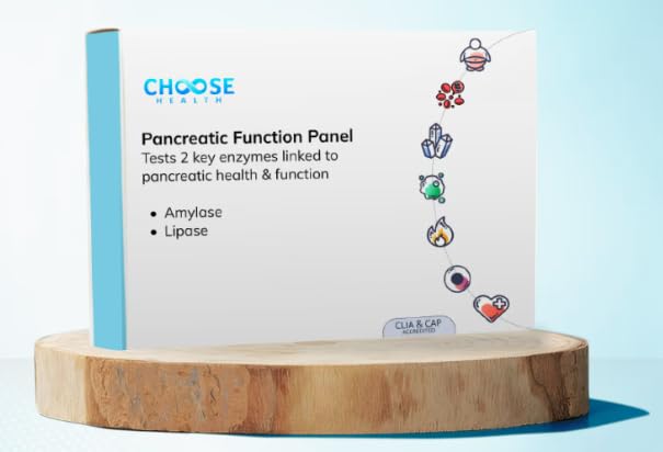 Pancreatic Function Test | 2-in-1 at-Home Test | Amylase | Lipase | Cap & CLIA Accredited Testing | Not Testable in NY & RI Choose Health uk supplements