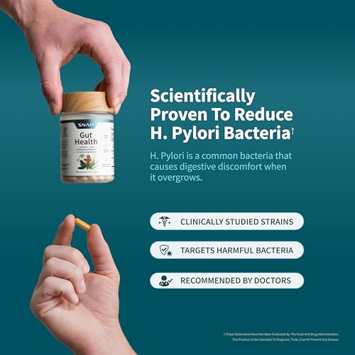 Snap Supplements Gut Health Lipase Supplement with Probiotics for Women & Men, Digestive Enzymes & Prebiotics - Turmeric, Aloe, Pylopass & Zinc, 50 Vegetarian Capsules Snap Supplements uk supplements