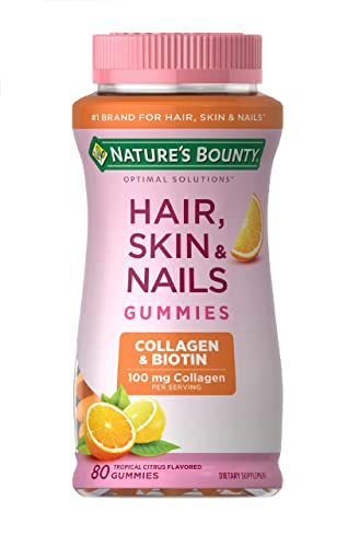 Nature's Bounty Optimal Solutions Hair, Skin & Nails with Biotin and Collagen, Citrus-Flavored Nature's Bounty uk supplements