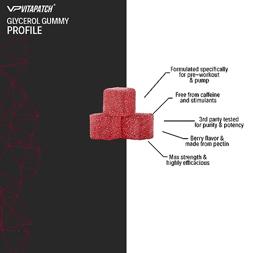VitaPatch Glycerol Gummy - Non Stim Preworkout Premium Pump Supplement - Glycerol VitaPatch uk supplements