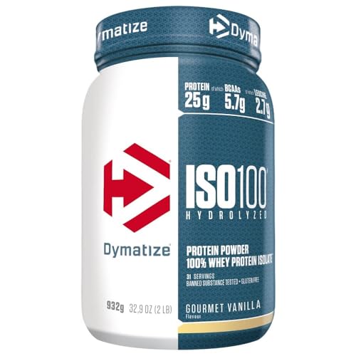 Dymatize ISO 100 Hydrolyzed Gourmet Vanilla 932g - Whey Protein Hydrolysat + Isolat Powder Dymatize uk supplements