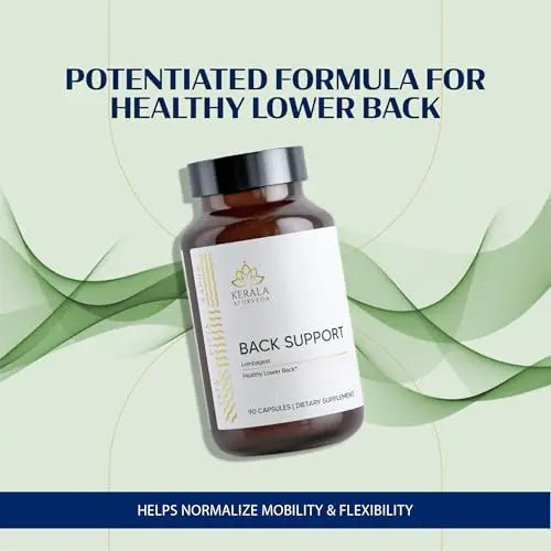 Kerala Ayurveda Back Support Herbal Capsules - Eases Occasional Discomfort of Lower Back & Supports Normal Movement of Spine, 90 Count Kerala Ayurveda uk supplements