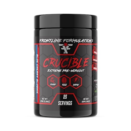 FRONTLINE FORMULATIONS Crucible Pre-Workout Powder, Explosive Workouts, Laser Focus FRONTLINE FORMULATIONS uk supplements