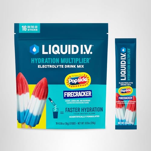 Liquid I.V.® Hydration Multiplier - Popsicle Firecracker | Electrolyte Powder Drink Mix | 1 Pack (16 Servings) Liquid I.V. uk supplements
