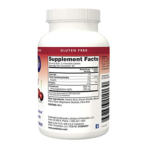 Symbiotics Colostrum 120ct Chewables Plus - Immunity Support for Adult & Kids Symbiotics uk supplements