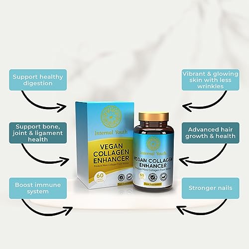 Vegan Collagen Supplement for Women & Men - 60 Advanced Collagen Booster Tablets Internal Youth uk supplements