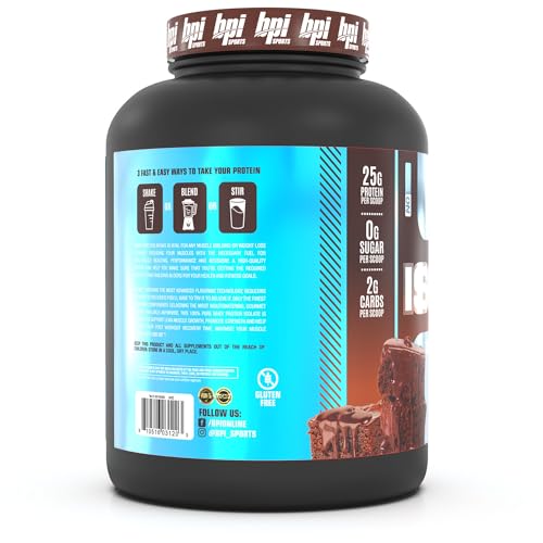 BPI Sports ISO HD Isolate Protein Chocolate Brownie - 69 Servings, 5.4 pounds BPI Sports uk supplements
