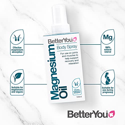 BetterYou Magnesium Oil Body Spray, Pure and Natural Source of Magnesium Chloride BetterYou uk supplements