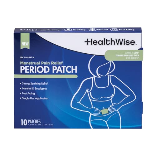 HealthWise Menstrual Pain Relief Period Patch | 10% Menthol | Strong, Soothing Relief HealthWise uk supplements