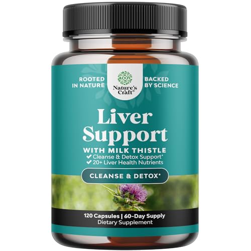 Liver Cleanse Detox & Repair Formula - Herbal Liver Support Supplement with Milk Thistle Natures Craft uk supplements