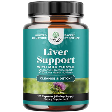 Liver Cleanse Detox & Repair Formula - Herbal Liver Support Supplement with Milk Thistle Natures Craft uk supplements